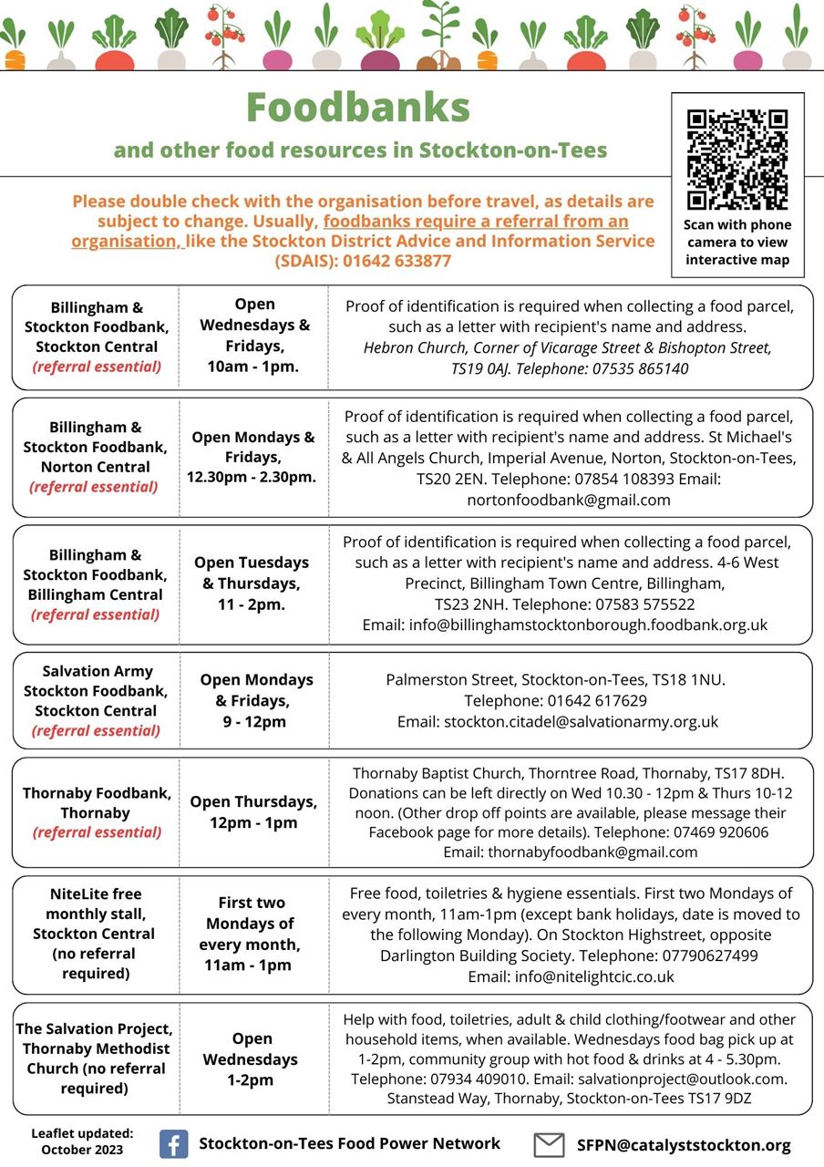 Food Banks in Stockton on Tees
